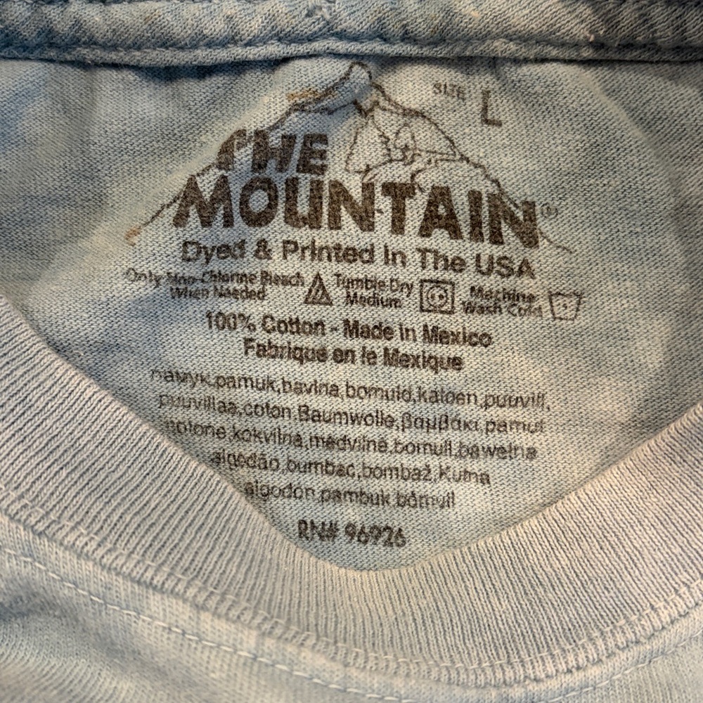 The Mountain Light Blue Cotton Tee - Picture 2 of 4